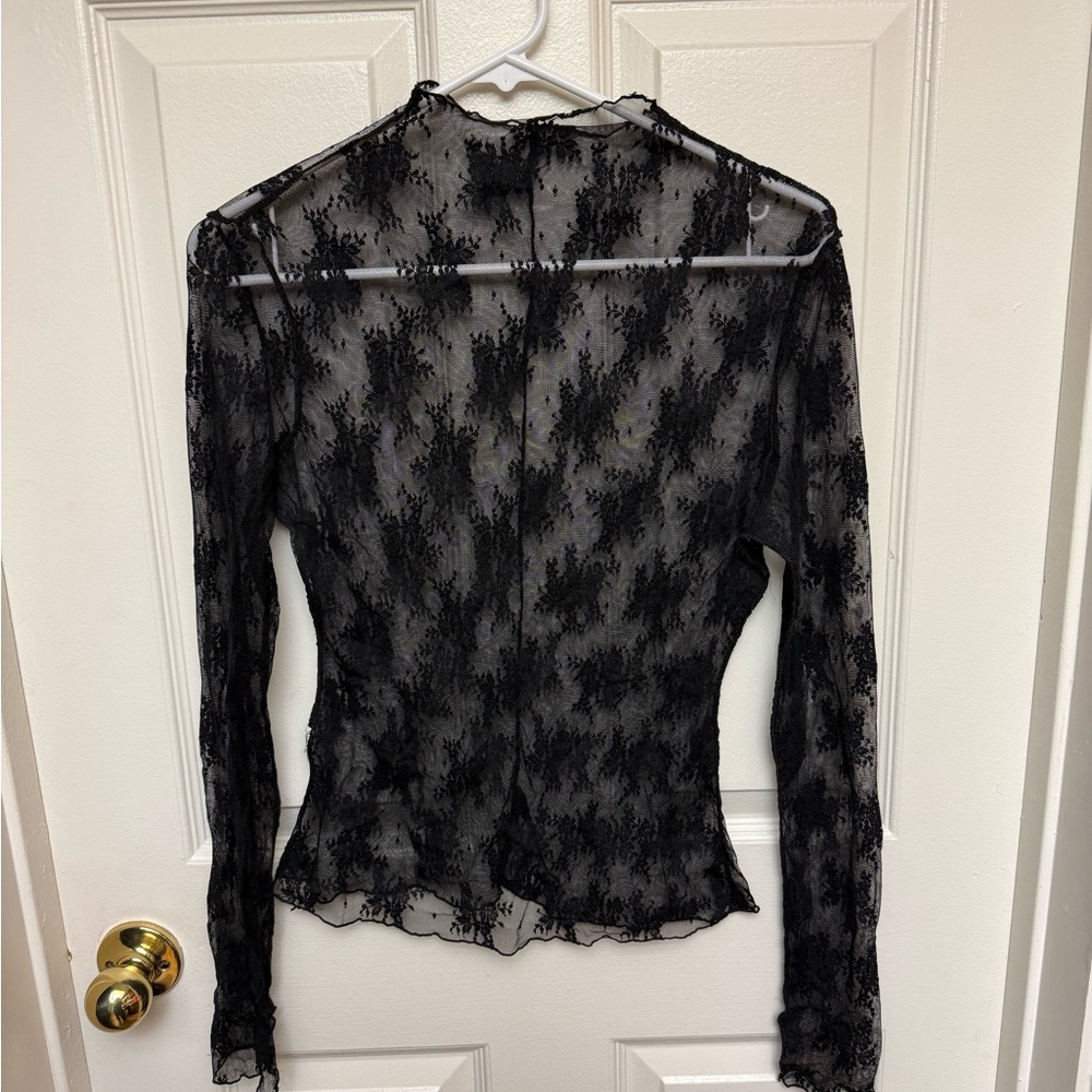 Elegant Black Lace Women’s Top